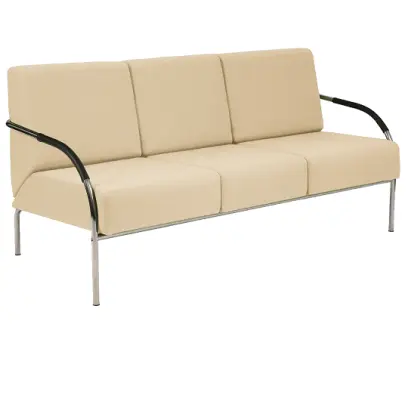 SPA 3 chrom, látka SUE S 1219 - látka krémová